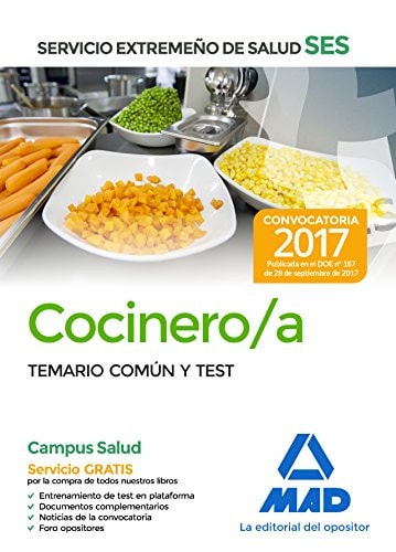 Cocinero del Servicio Extremeño de Salud (SES). Temario común y test