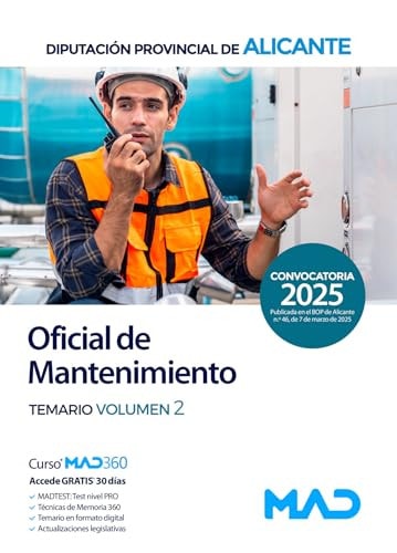 Oficial de Mantenimiento de la Diputación Provincial de Alicante. Temario volumen 2
